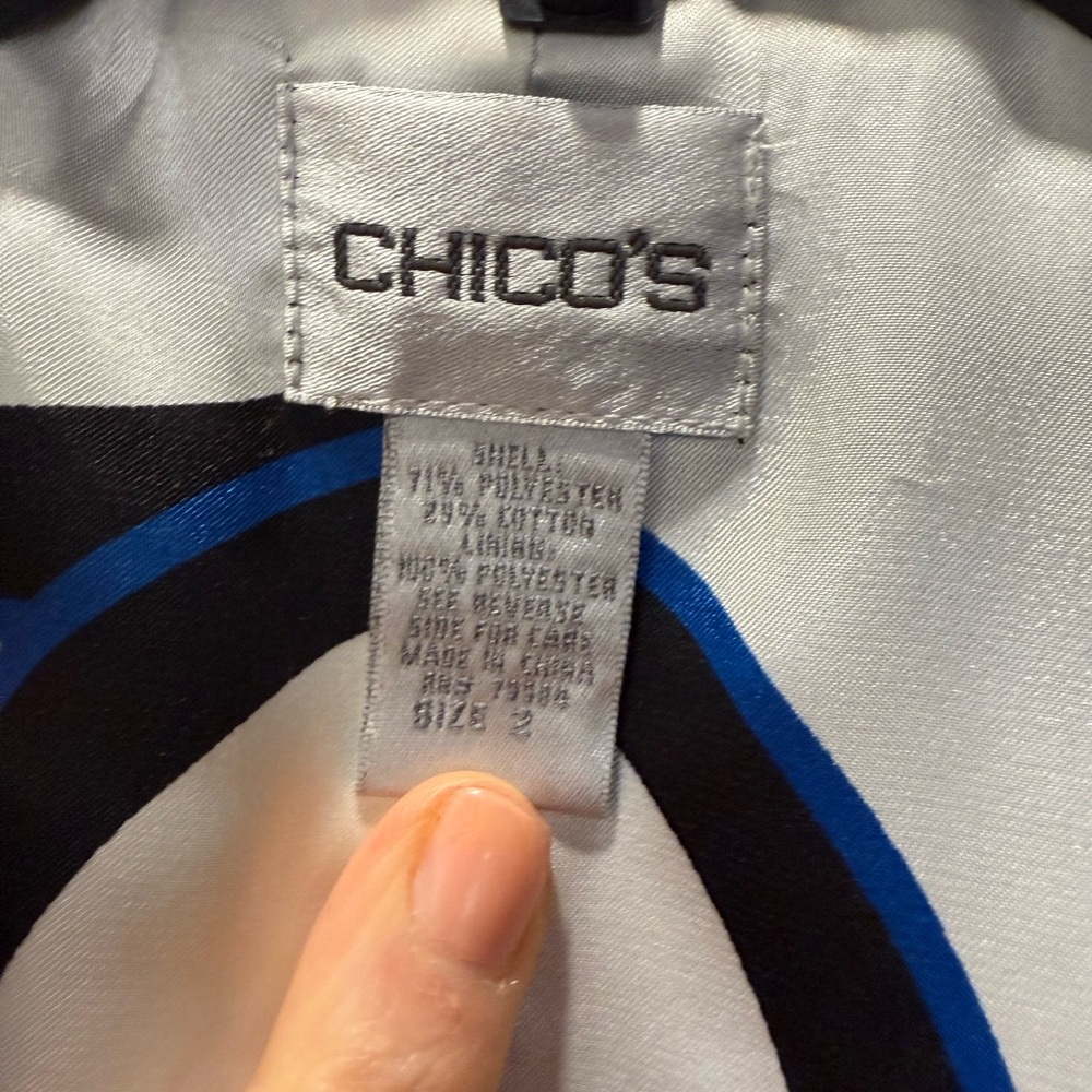 Chico's Black Textured Blazer - Picture 4 of 7